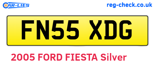 FN55XDG are the vehicle registration plates.