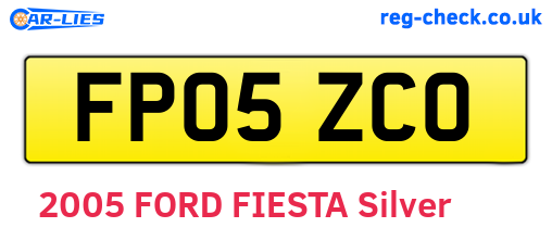 FP05ZCO are the vehicle registration plates.