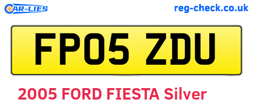 FP05ZDU are the vehicle registration plates.