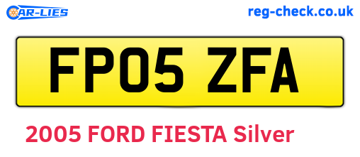 FP05ZFA are the vehicle registration plates.