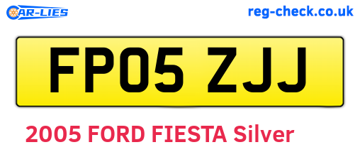 FP05ZJJ are the vehicle registration plates.