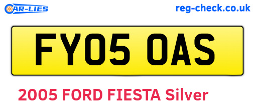 FY05OAS are the vehicle registration plates.