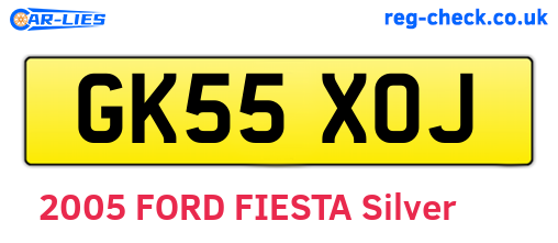 GK55XOJ are the vehicle registration plates.