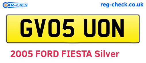GV05UON are the vehicle registration plates.