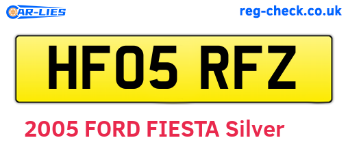 HF05RFZ are the vehicle registration plates.