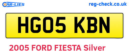 HG05KBN are the vehicle registration plates.