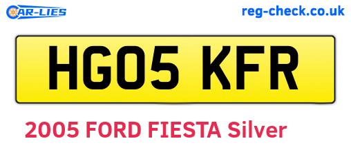 HG05KFR are the vehicle registration plates.