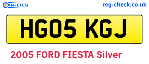 HG05KGJ are the vehicle registration plates.