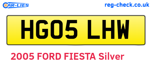 HG05LHW are the vehicle registration plates.
