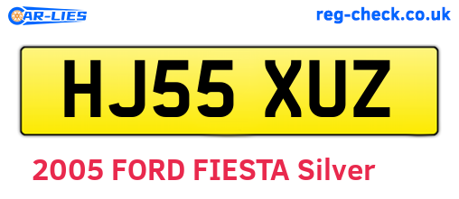 HJ55XUZ are the vehicle registration plates.