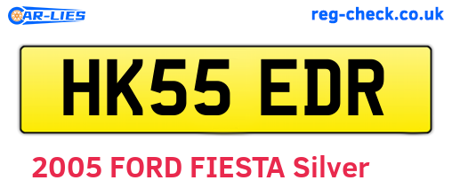 HK55EDR are the vehicle registration plates.