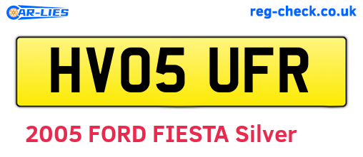 HV05UFR are the vehicle registration plates.