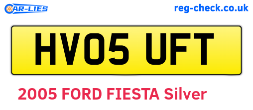 HV05UFT are the vehicle registration plates.