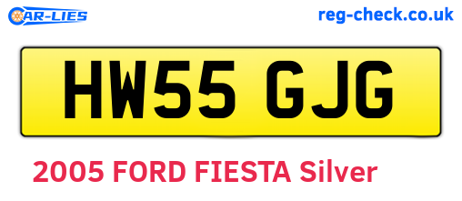 HW55GJG are the vehicle registration plates.