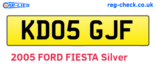 KD05GJF are the vehicle registration plates.