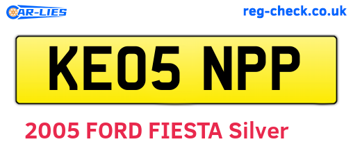 KE05NPP are the vehicle registration plates.
