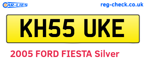 KH55UKE are the vehicle registration plates.