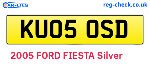 KU05OSD are the vehicle registration plates.