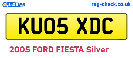 KU05XDC are the vehicle registration plates.