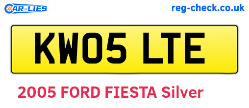 KW05LTE are the vehicle registration plates.