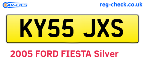 KY55JXS are the vehicle registration plates.