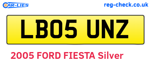 LB05UNZ are the vehicle registration plates.