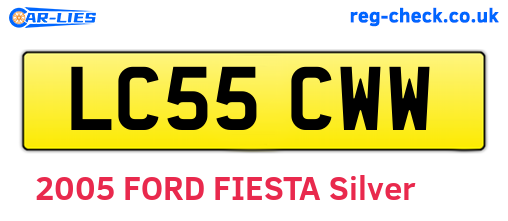 LC55CWW are the vehicle registration plates.