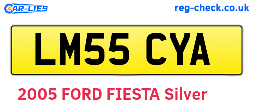 LM55CYA are the vehicle registration plates.