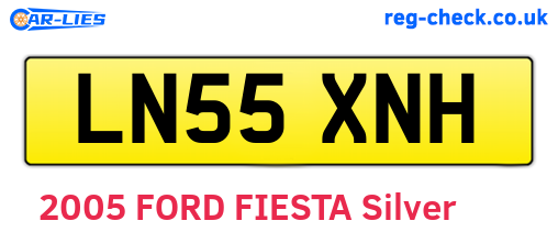 LN55XNH are the vehicle registration plates.