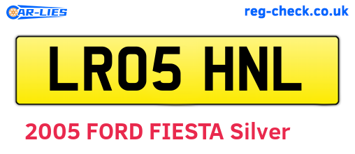 LR05HNL are the vehicle registration plates.