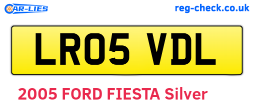 LR05VDL are the vehicle registration plates.