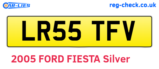 LR55TFV are the vehicle registration plates.