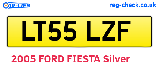 LT55LZF are the vehicle registration plates.