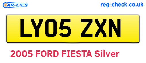 LY05ZXN are the vehicle registration plates.