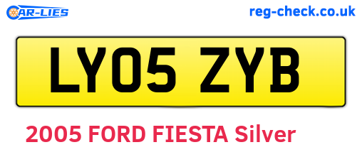 LY05ZYB are the vehicle registration plates.