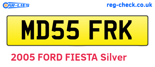 MD55FRK are the vehicle registration plates.