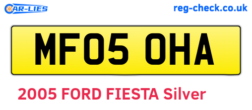MF05OHA are the vehicle registration plates.