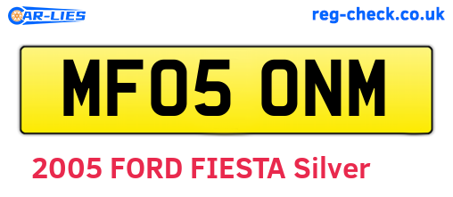 MF05ONM are the vehicle registration plates.