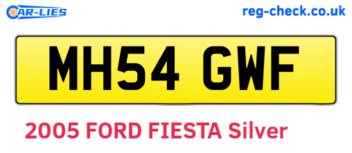 MH54GWF are the vehicle registration plates.