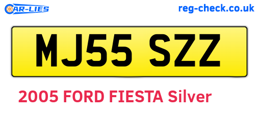 MJ55SZZ are the vehicle registration plates.