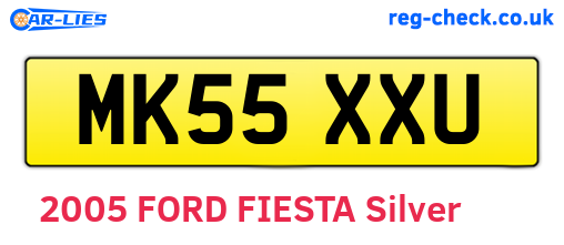 MK55XXU are the vehicle registration plates.