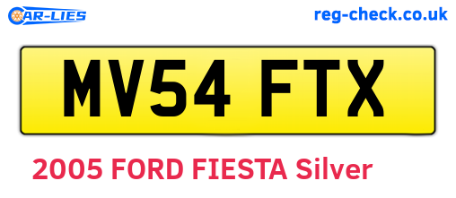 MV54FTX are the vehicle registration plates.