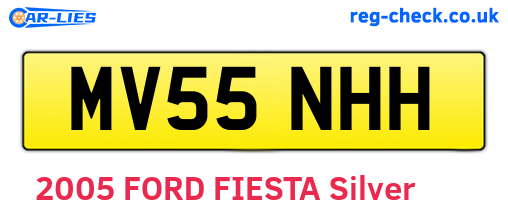 MV55NHH are the vehicle registration plates.