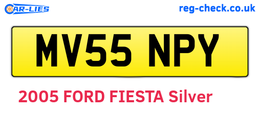 MV55NPY are the vehicle registration plates.