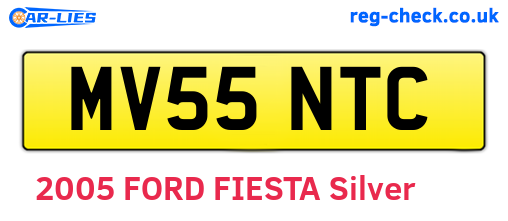 MV55NTC are the vehicle registration plates.