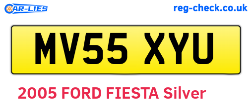 MV55XYU are the vehicle registration plates.