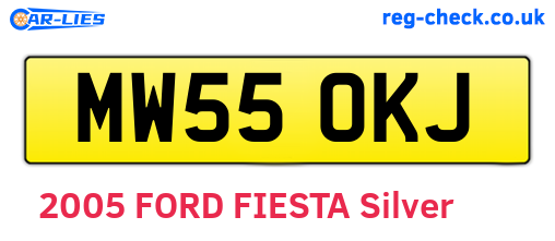 MW55OKJ are the vehicle registration plates.