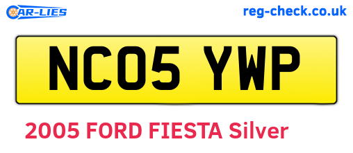 NC05YWP are the vehicle registration plates.