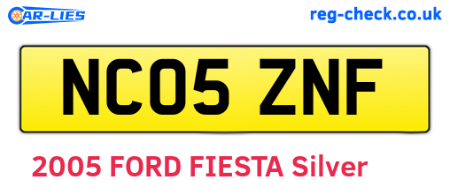 NC05ZNF are the vehicle registration plates.