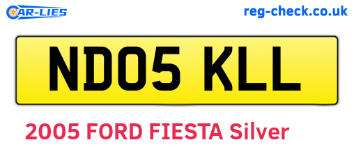 ND05KLL are the vehicle registration plates.